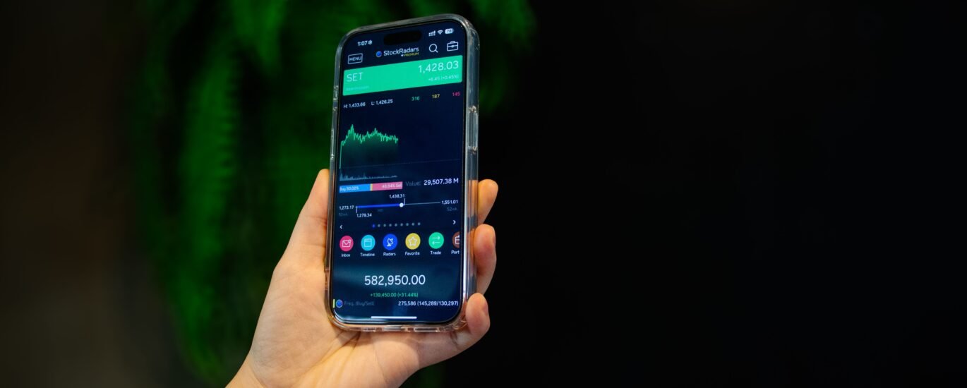 Smartphone displaying a crypto trading app screen
