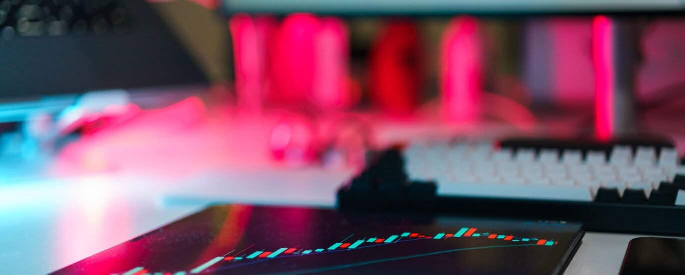 Digital trading workspace with charts representing crypto wallet tracking tools
