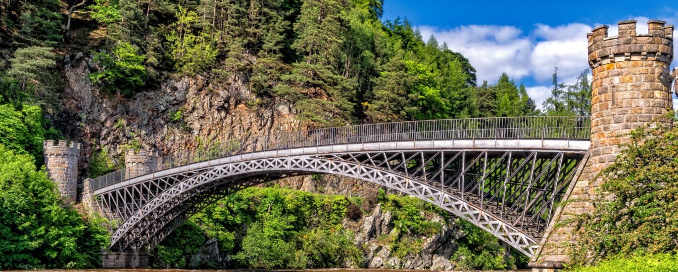 Historic bridge spanning between two sides, symbolizing cross-chain bridges connecting blockchains
