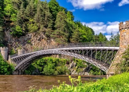 Historic bridge spanning between two sides, symbolizing cross-chain bridges connecting blockchains